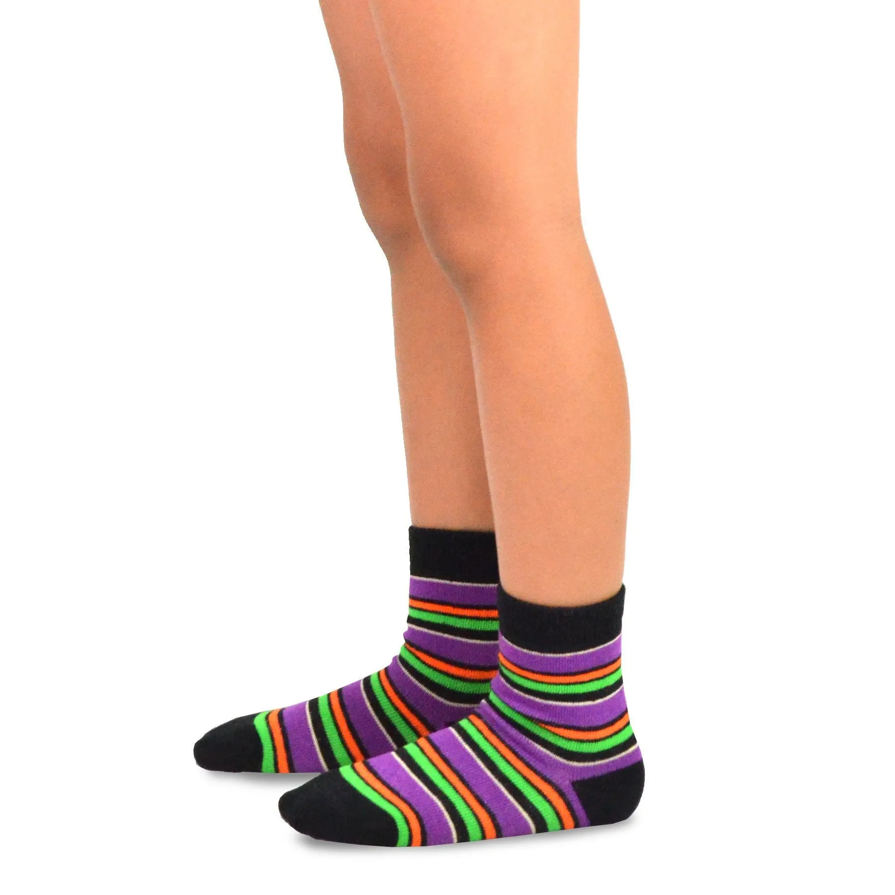 TeeHee Socks Kid's Halloween Cotton Short Crew Assorted 4-Pack (70907)