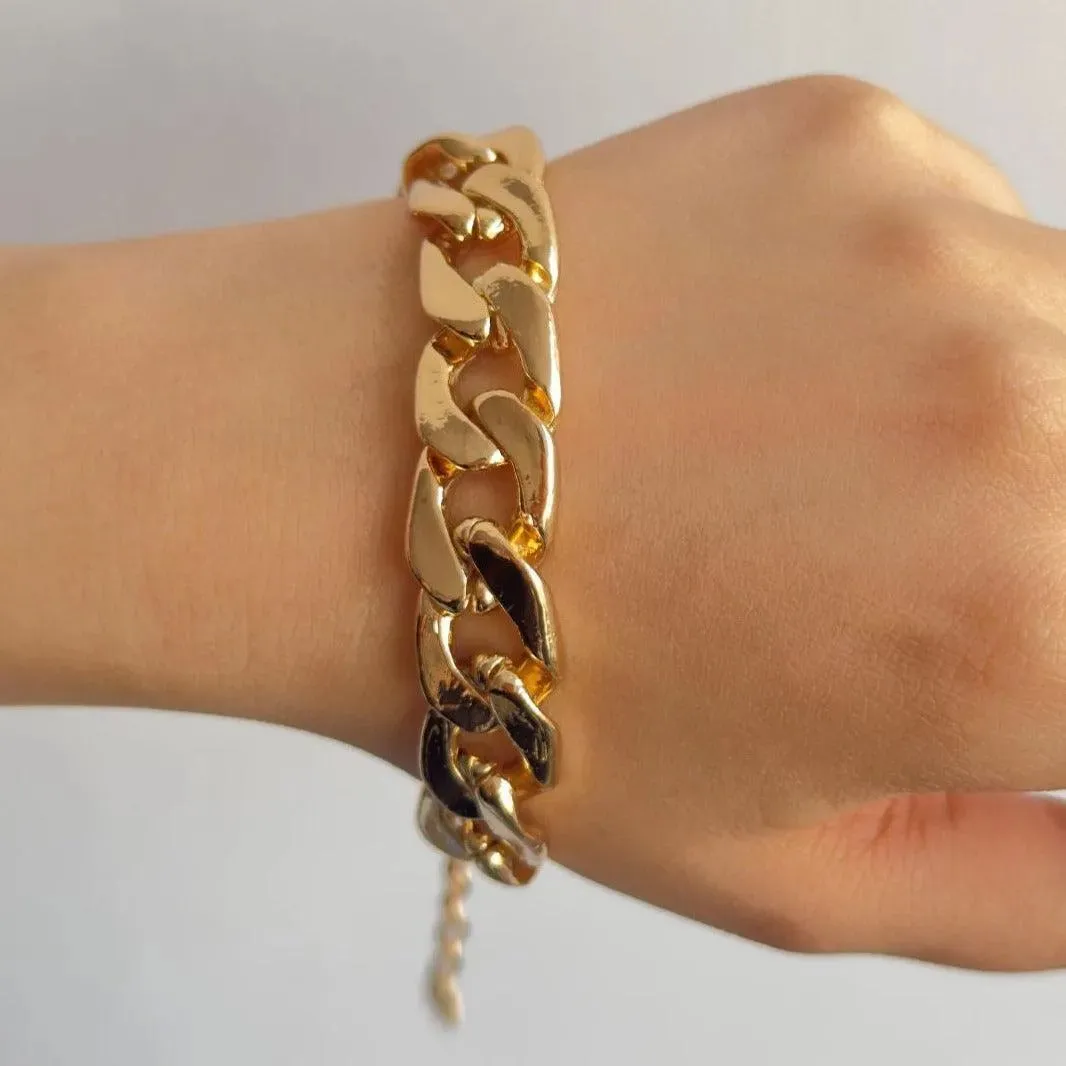 TFC Chunky Thick Chain Gold Plated Bracelet