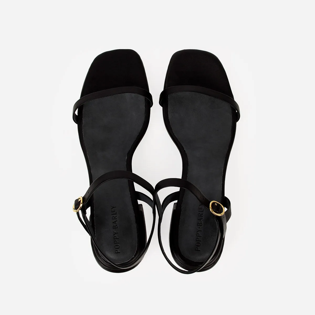 The Lindsay Heeled Sandal Black