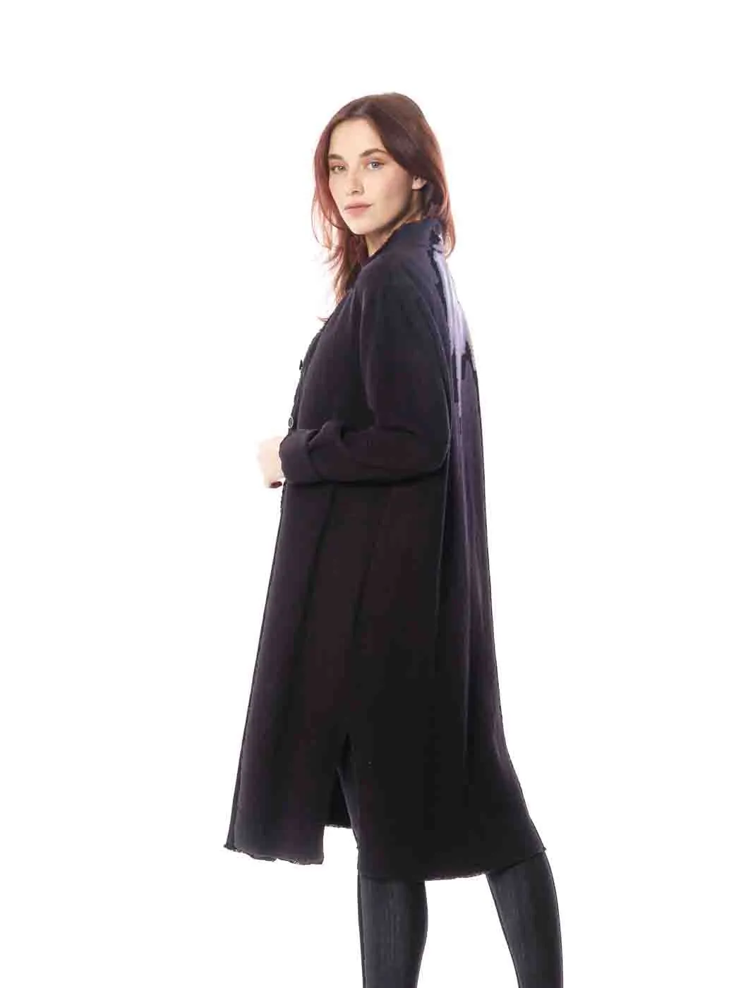 Tianello TENCEL™ "Vine" Cotton Jacquard  "Creek"  Long Duster Jacket