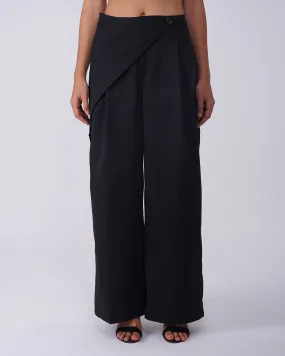 WIDE LEG TROUSERS WITH WRAP AROUND