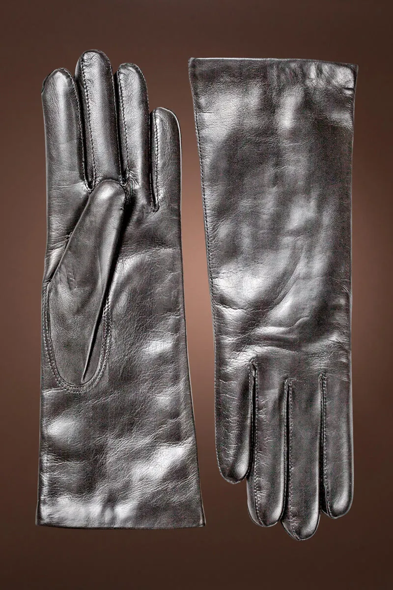 Women's Hairsheep Leather Pique 3 Btn Cashmere Lined Gloves