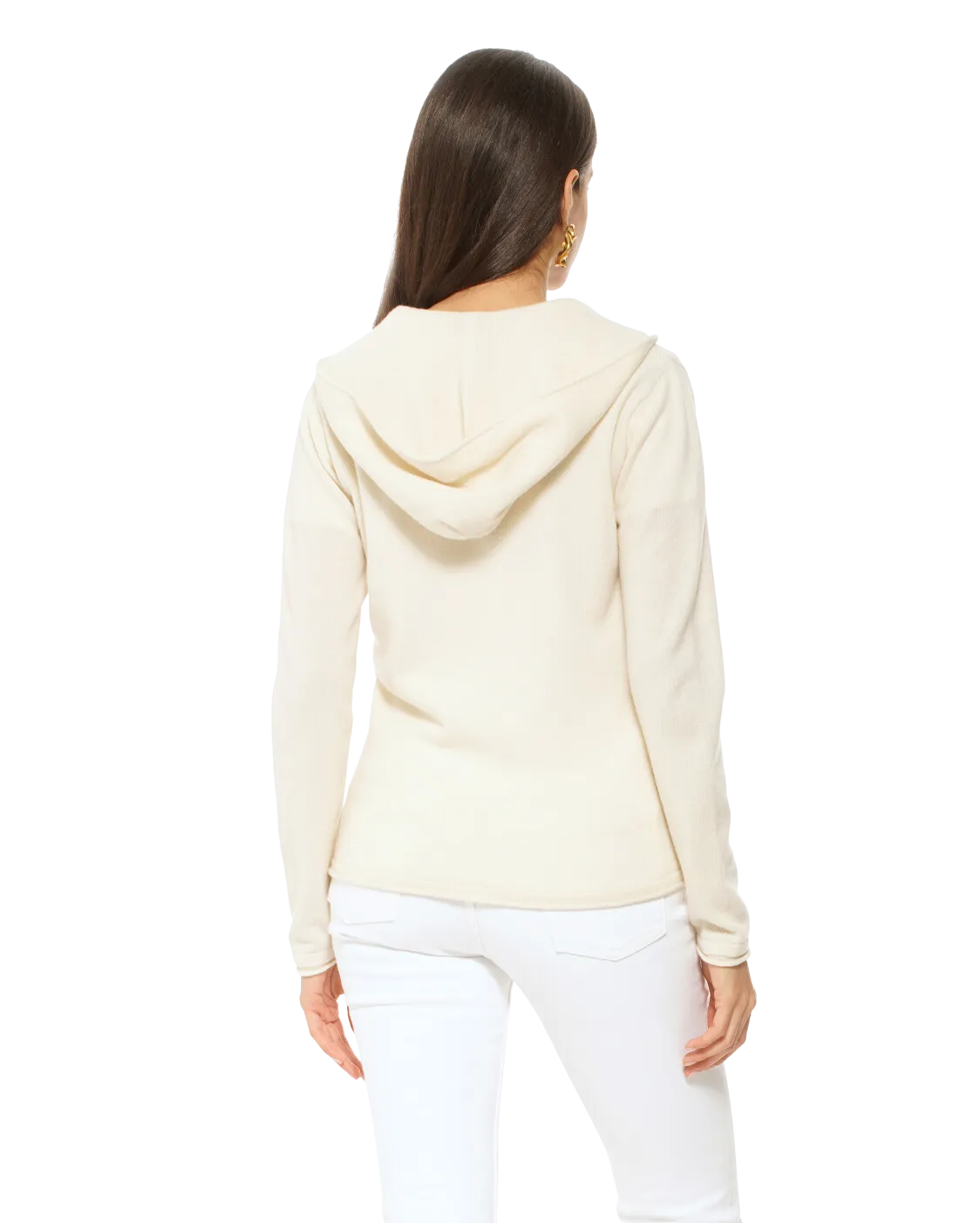 Women's Pure Cashmere Hoodie Sweater Camel